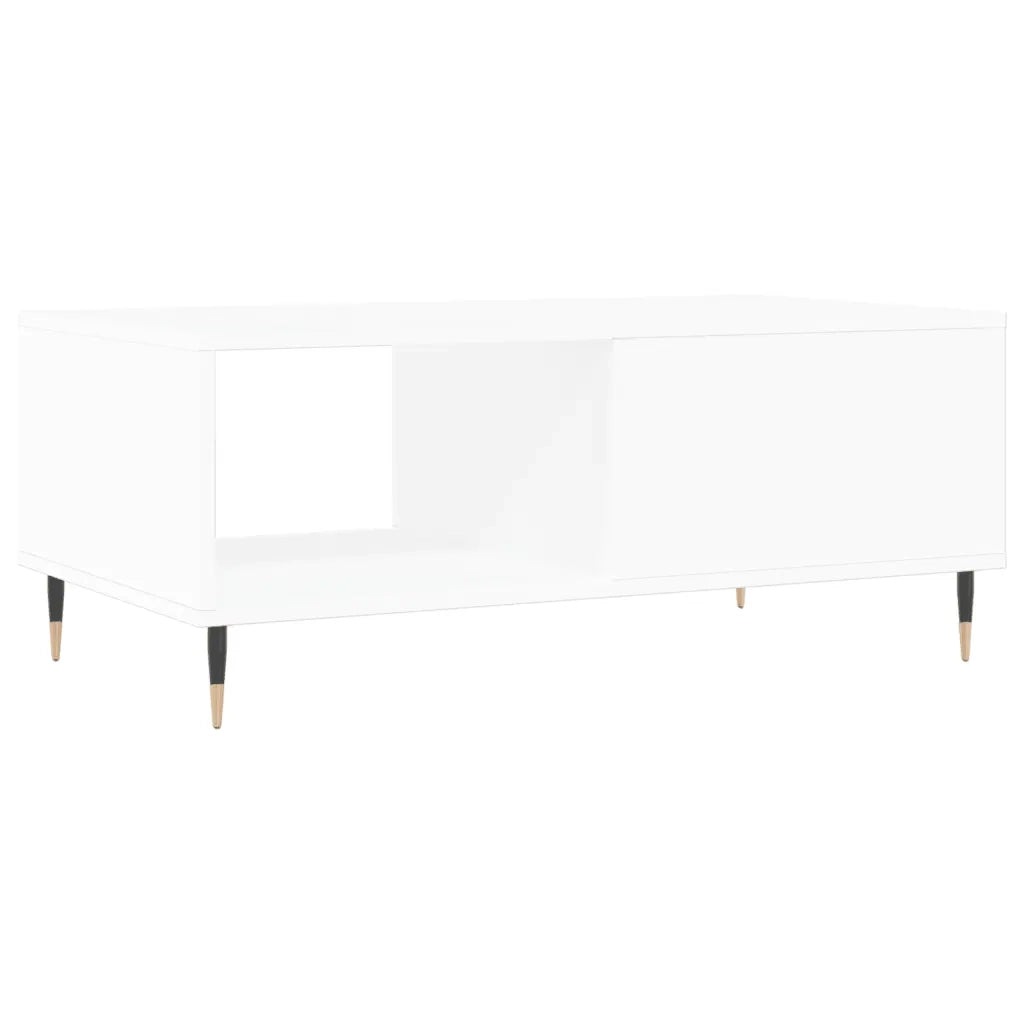 Tavolino da Salotto-Tavolino da soggiorno-Tavolo Bianco 90x50x36,5 cm in Legno Multistrato 568353