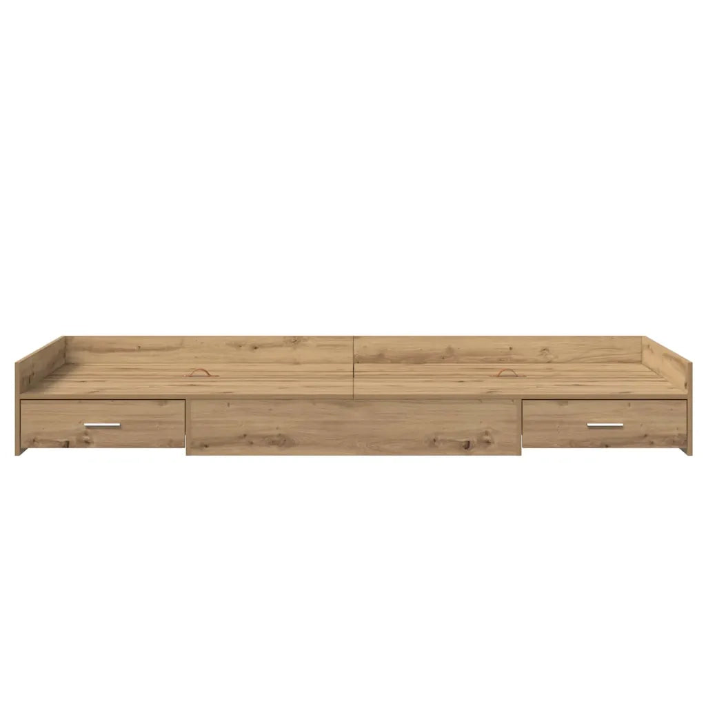 Struttura del letto con testiera Rovere artigianale 90 x 200 cm 3335236