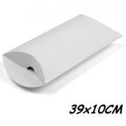 Trade Shop - Set 10 Bomboniere Scatola Bianco Busta 39x10cm Carta Lucida Portaconfetti Regalo Matrimonio -