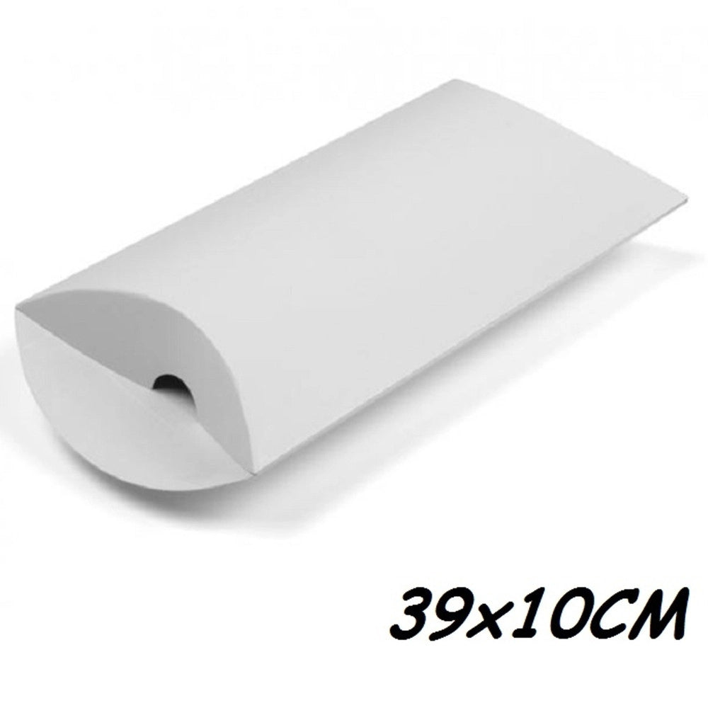 Trade Shop - Set 10 Bomboniere Scatola Bianco Busta 39x10cm Carta Lucida Portaconfetti Regalo Matrimonio -