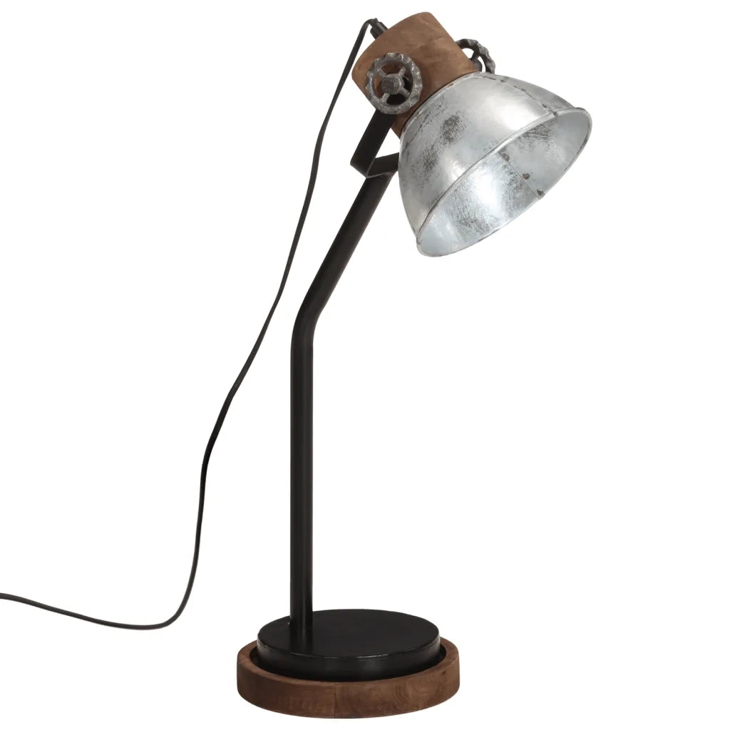 Lampada da Scrivania 25 W Argento Vintage 18x18x60 cm E27 371949