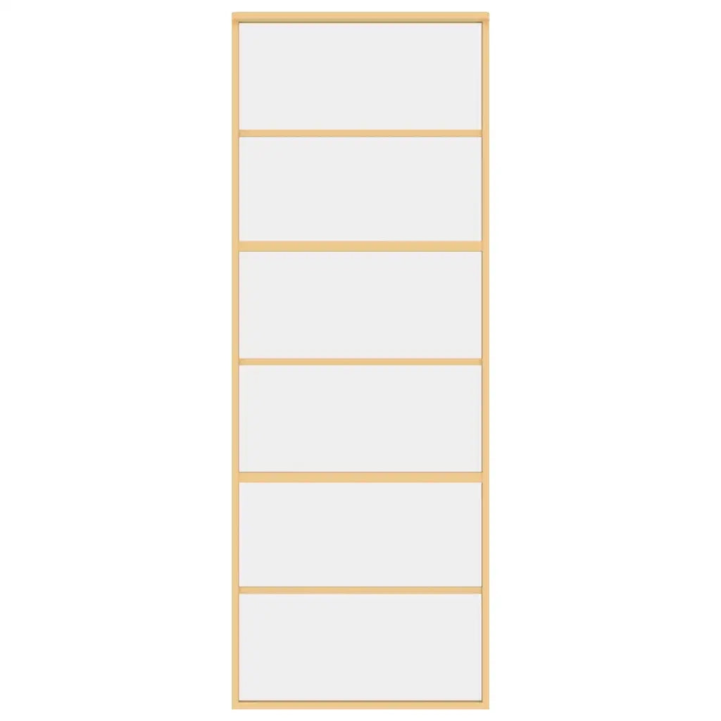 Porta Scorrevole Dorata 76x205 Vetro Trasparente ESG Alluminio 155160
