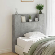 Testiera-Testata Decorativa Grigio cemento 100 x 16,5 x 103,5 cm Legno multistrato
