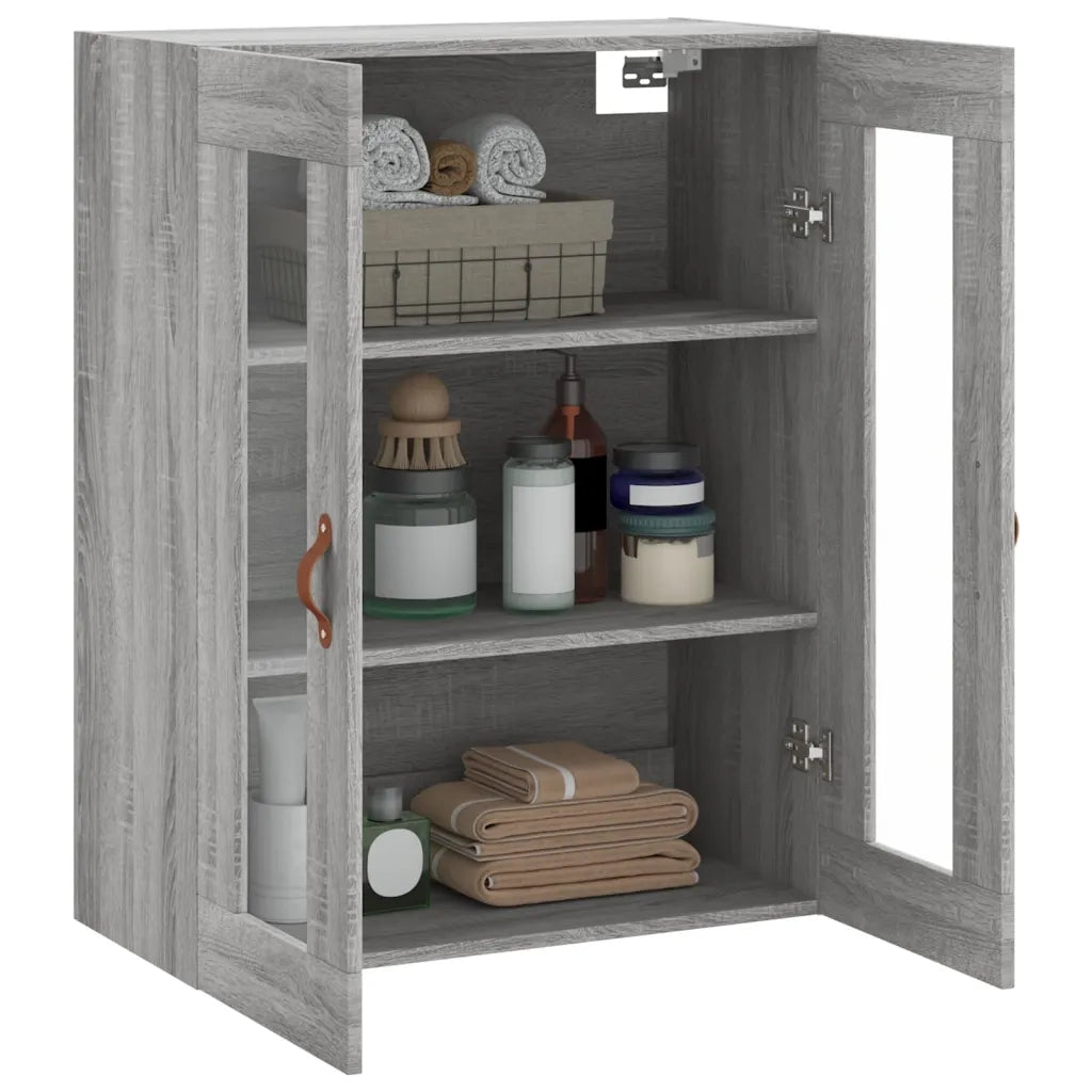 Mobile a Parete Grigio Sonoma 69,5x34x90 cm 828458
