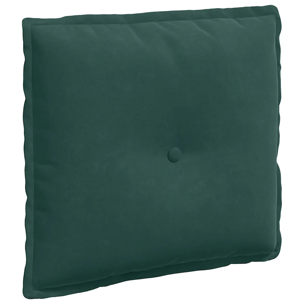 Cuscino per Schiena Verde Scuro 50 x 45 cm Tessuto in Cords 42014634