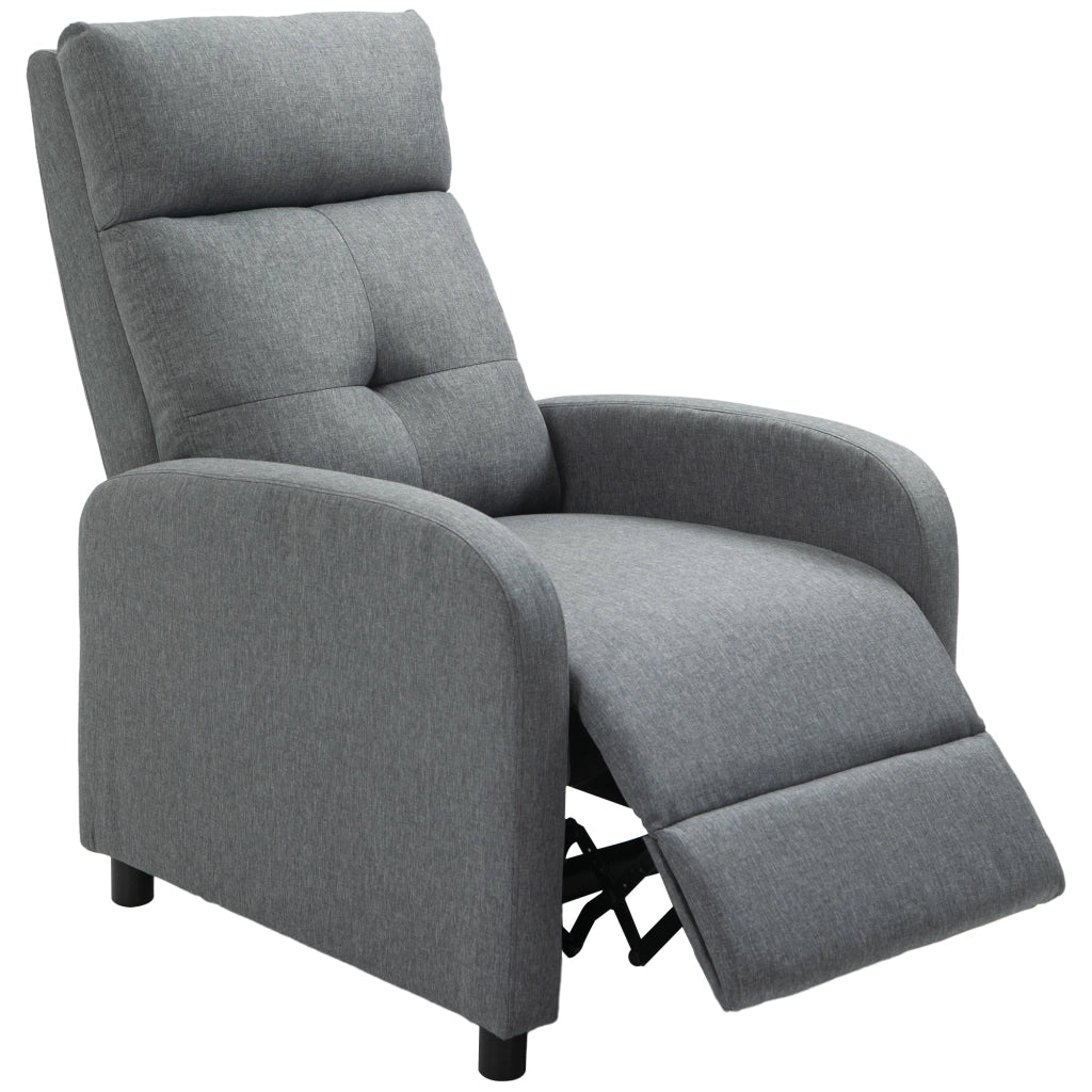 Poltrona relax reclinabile con poggiapiedi estraibile ¨C zephmum ¨C Grigio