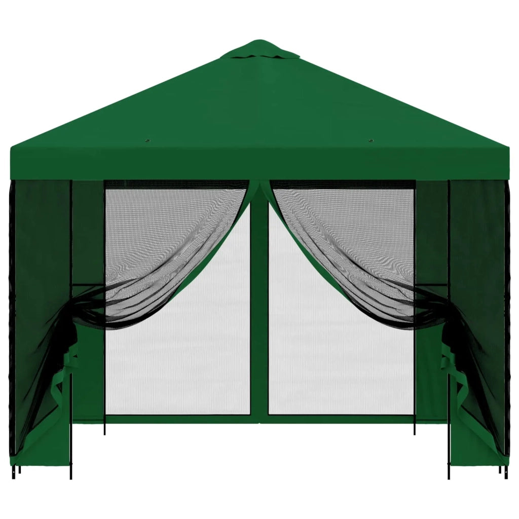 Gazebo da giardino con pareti laterali 3 x 3 m Verde