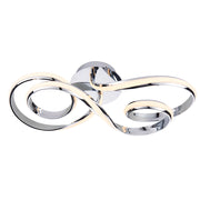 Plafoniera LED anello cromata 42W dimmerabile Endon Aria