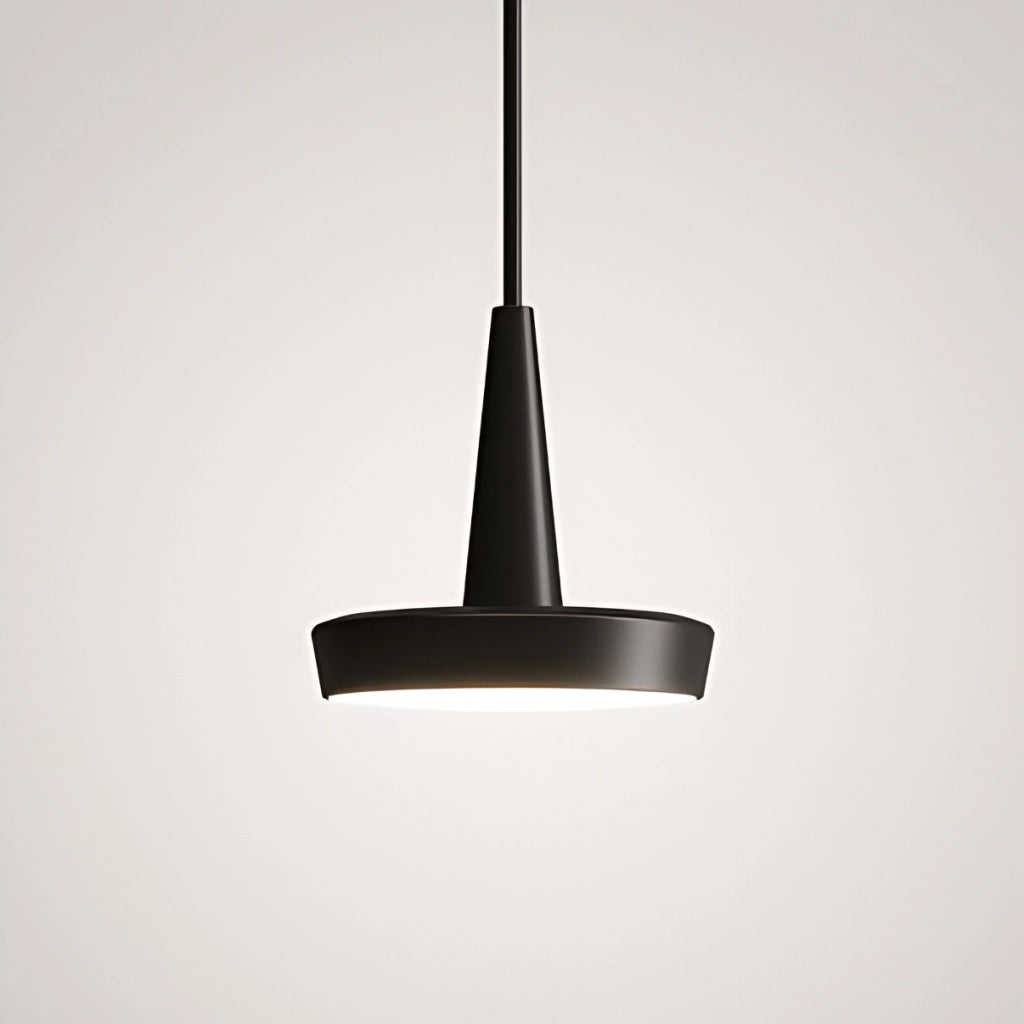 Baby Lampada a sospensione a LED in alluminio pressofuso nero, design moderno con dimmerazione TRIAC, CRI 90, luce calda 3000K, ideale per interni