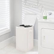 Asciugamano di tessuto respirante - design asciugamano per cucina, bagno o camera da letto - asciugamano pieghevole con coperchio e maniglie - crema/bianco