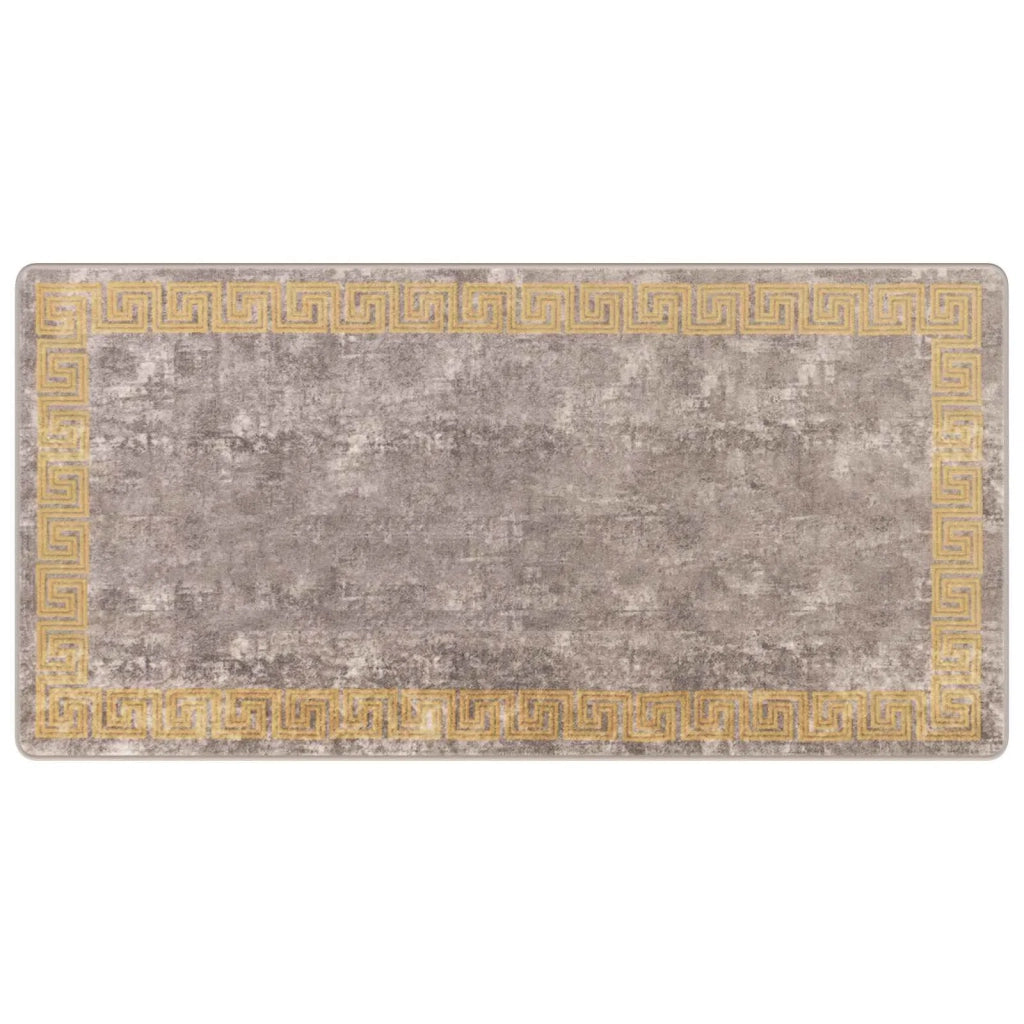 Runner Tappeto MARSA Grigio 100 x 200 cm Poliestere e PVC 42023360