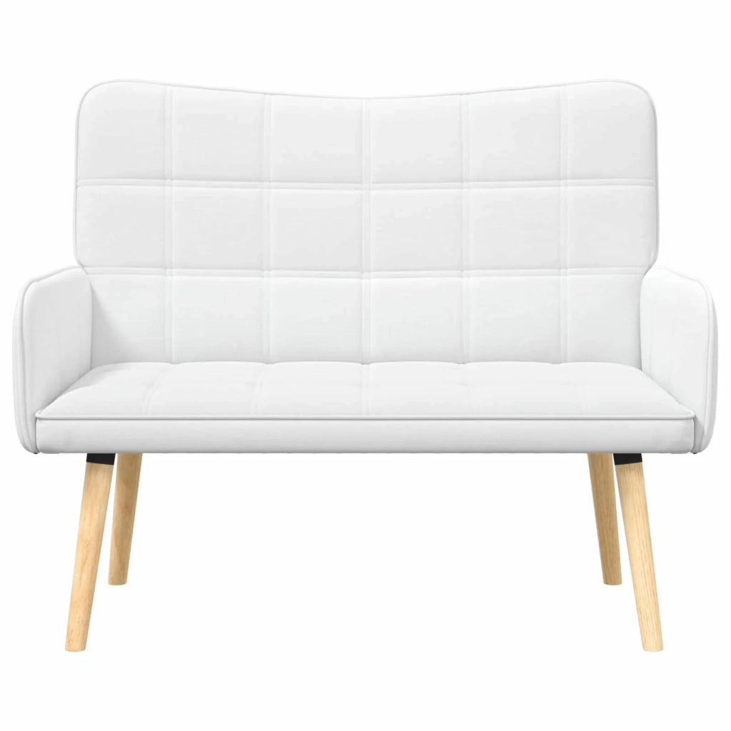 Sofa a Due Posti Bianco 115 x 61 x 87 cm Tessuto 42028900