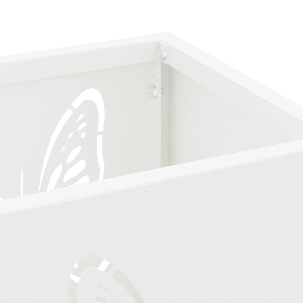 Portaombrelli Bianco Metallo Medio Motivo Decorativo