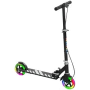 Monopattino Pieghevole per Bambini 3-8 Anni a 2 Ruote con Luci LED Manubrio 4 Altezze Regolabile Doppio Freni Nero
