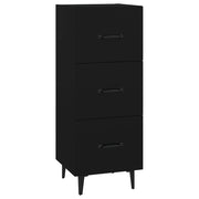 Credenza | Madia | Buffet da pranzo | Armadio da pranzo Nero 34,5x34x90 cm in Legno Multistrato