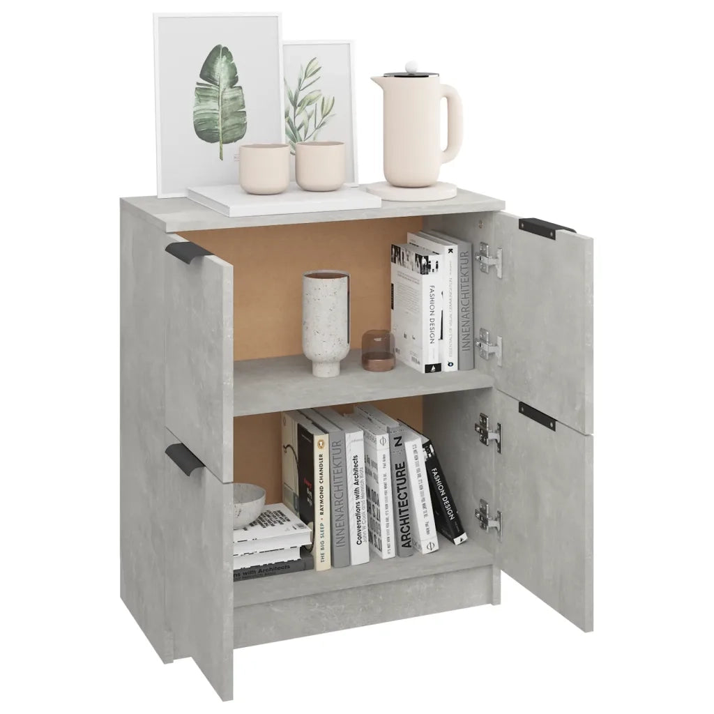 Credenza Grigio Cemento 60x30x70 cm in Legno Multistrato 811101