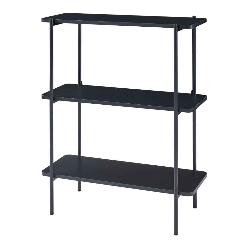 Scaffale dal design senza tempo per soggiorno o camera da letto mobile contenitore indipendente 100 x 80 x 34 cm nero 03_0011153