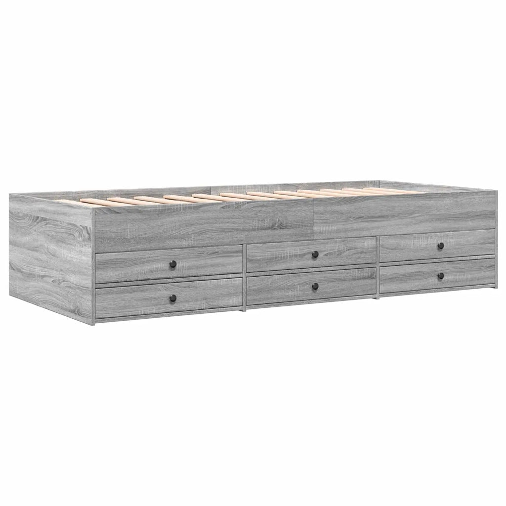 Telaio del letto con storage Sonoma grigio 80 x 200 cm 3429649