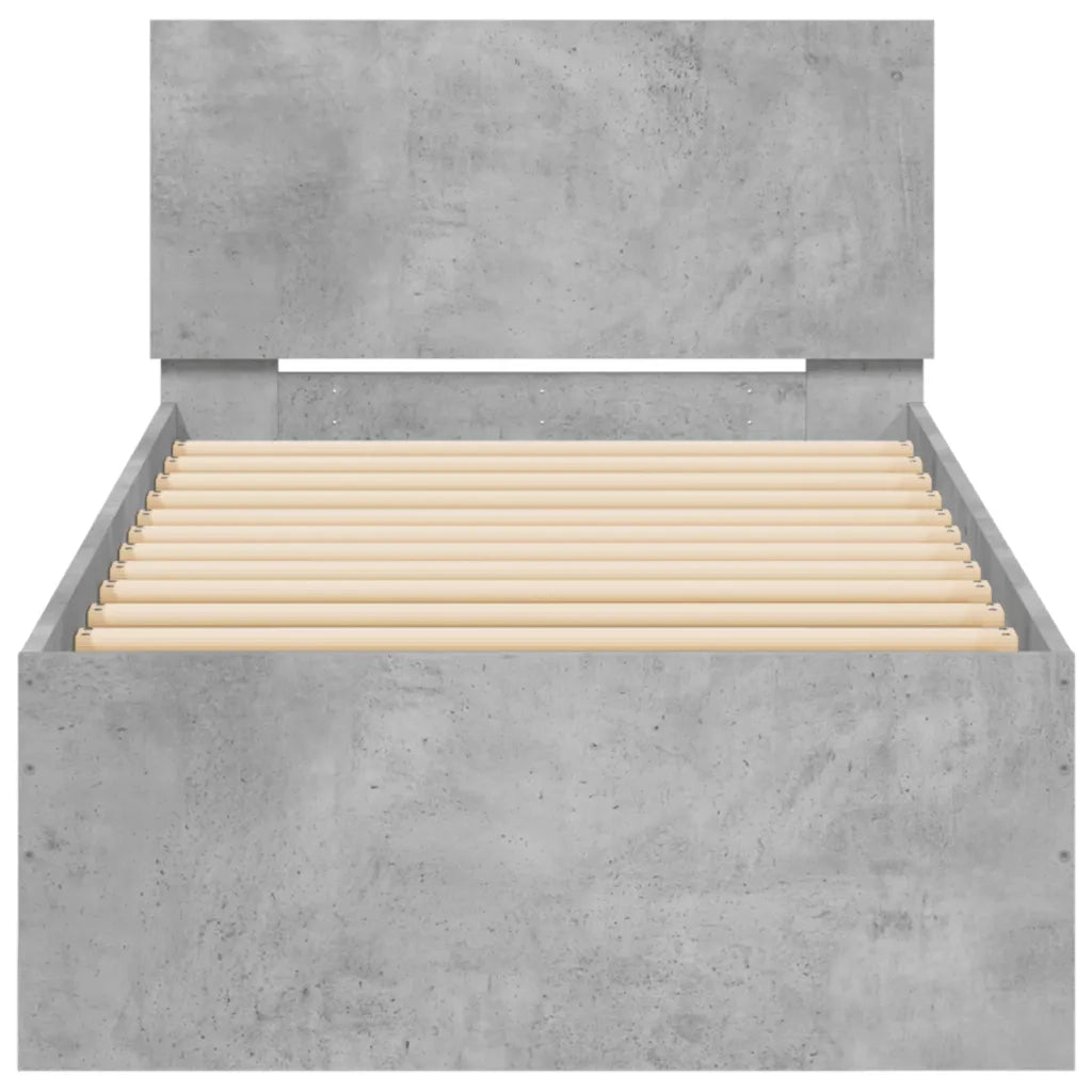 Giroletto Testiera Grigio Cemento 90x200 cm Legno Multistrato