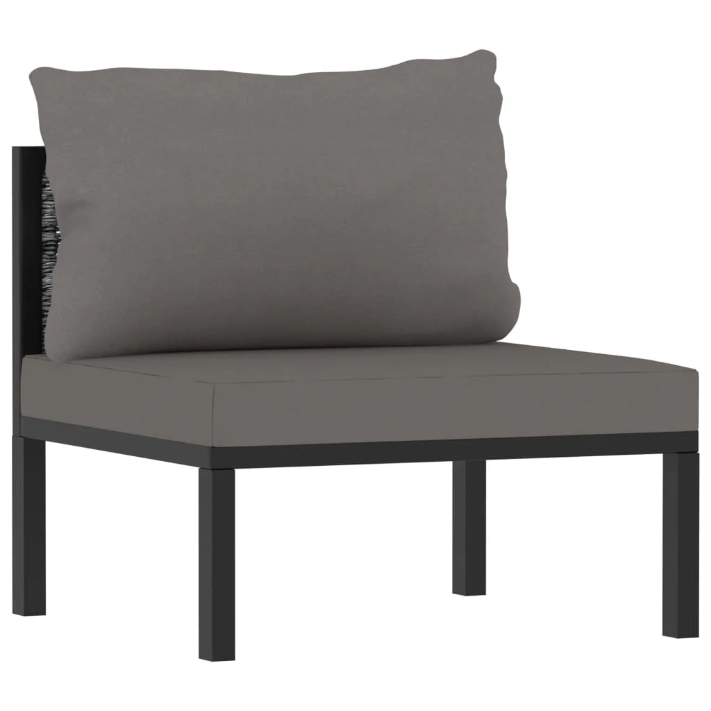 Set di mobili da giardino mobili da esterno 8 pezzi con cuscini resina intrecciata antracite 02_0017669