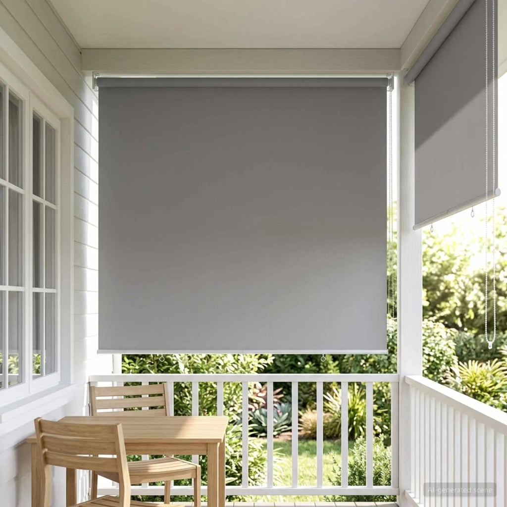 Voletta a rullo | Tenda a rullo con protezione UV Grigio Chiaro 120 x 140 cm