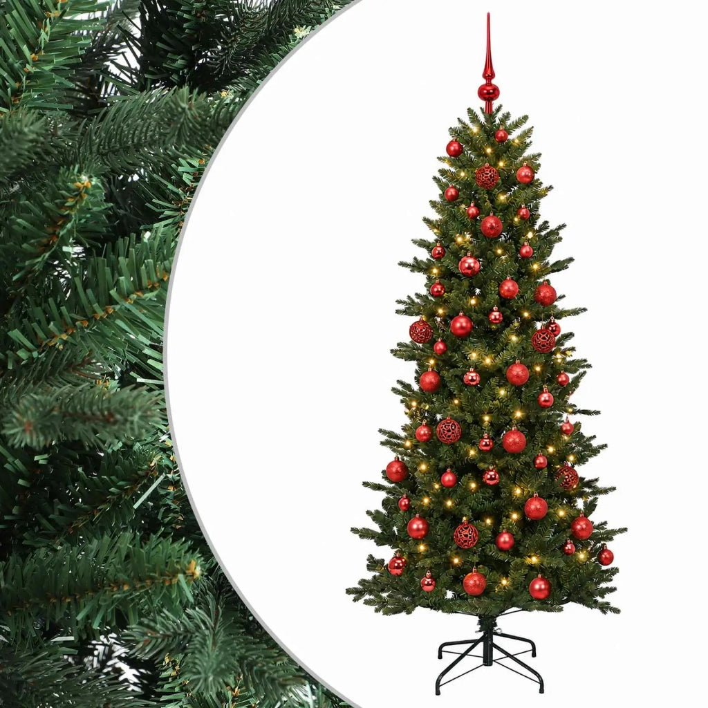 Albero di Natale artificiale con palline 240 cm 300 LED 3466786