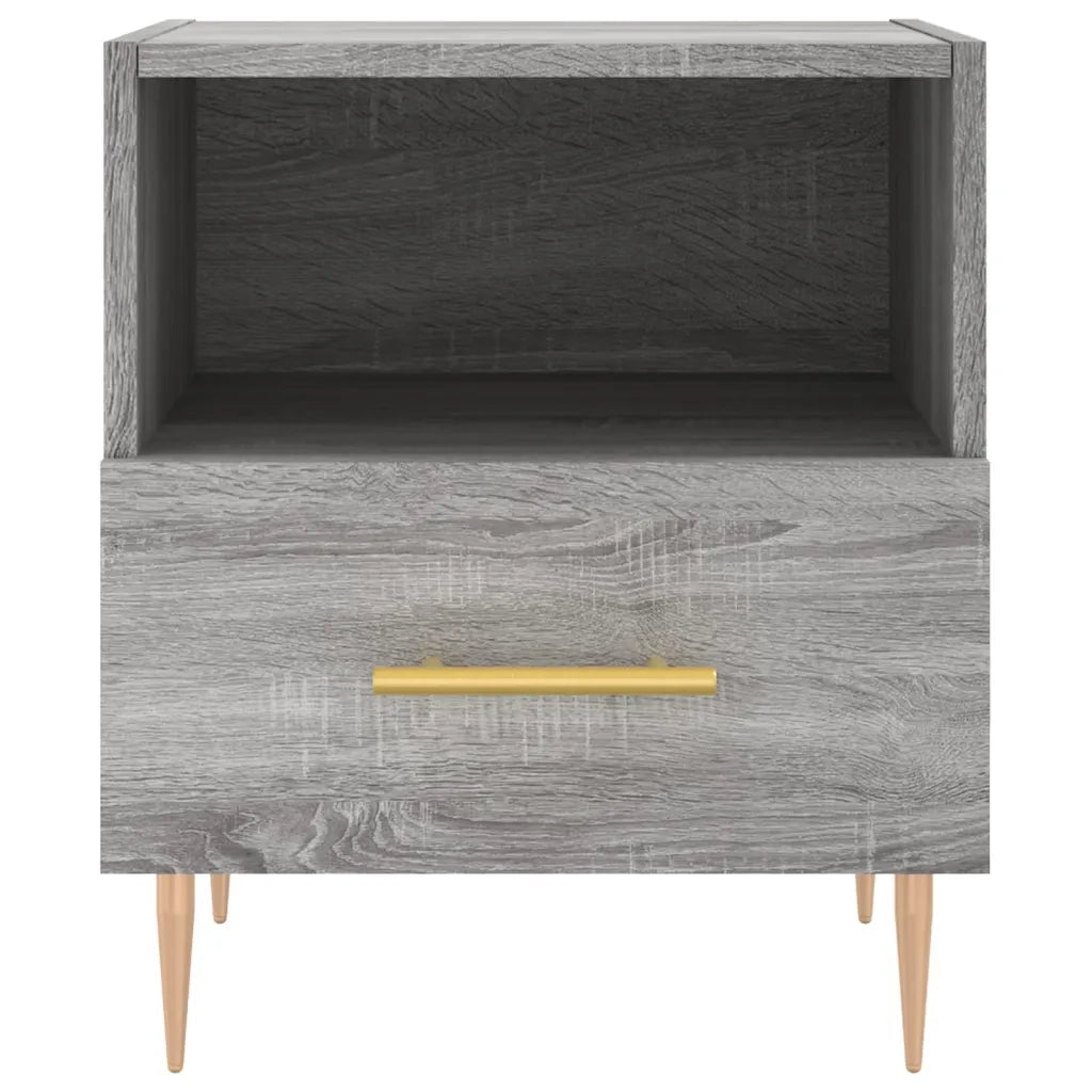 Comodino Grigio Sonoma 40x35x47,5 cm in Legno Multistrato 827416