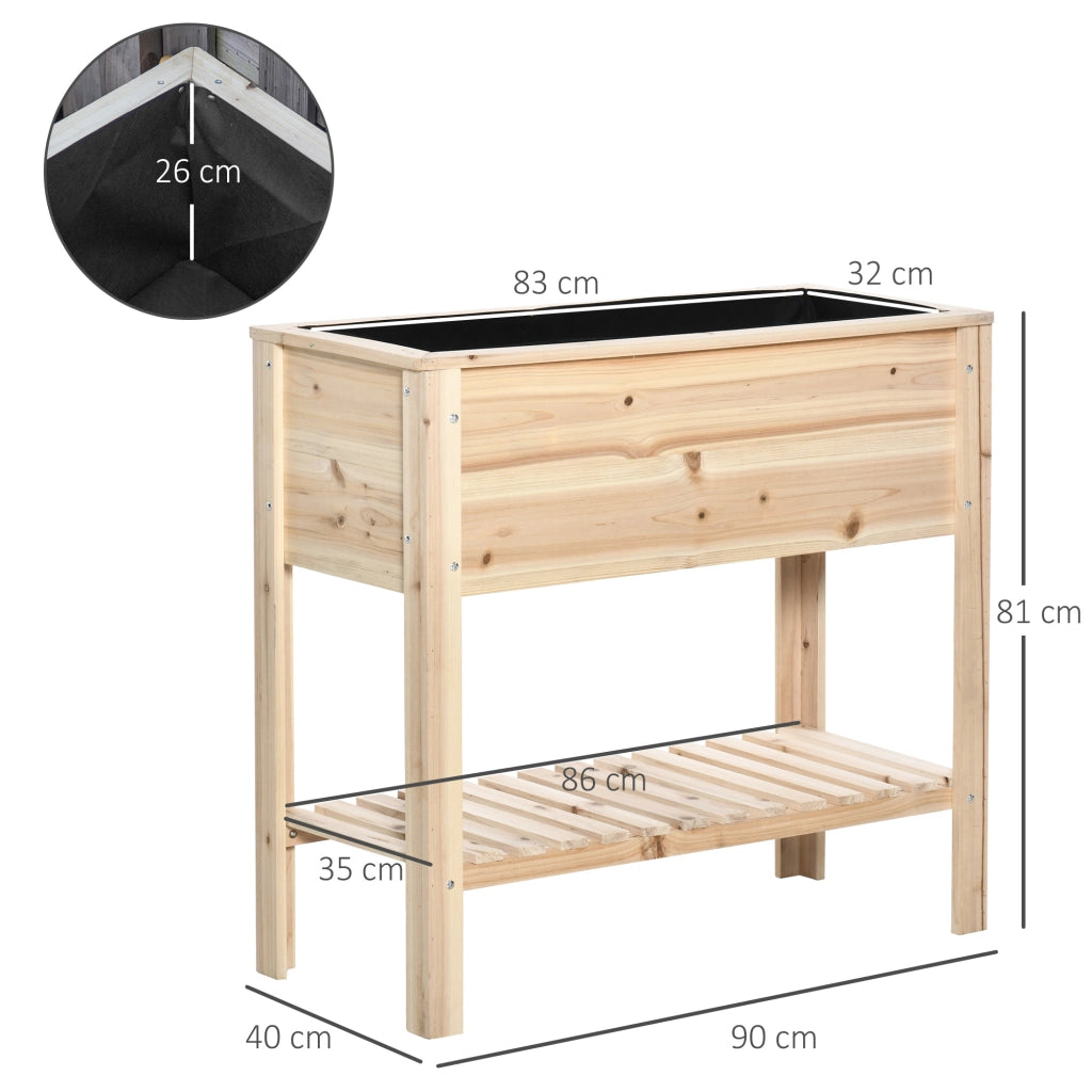 Letto da Giardino con Scaffale ¨C zephmum ¨C 90x40x81 cm Legno Naturale