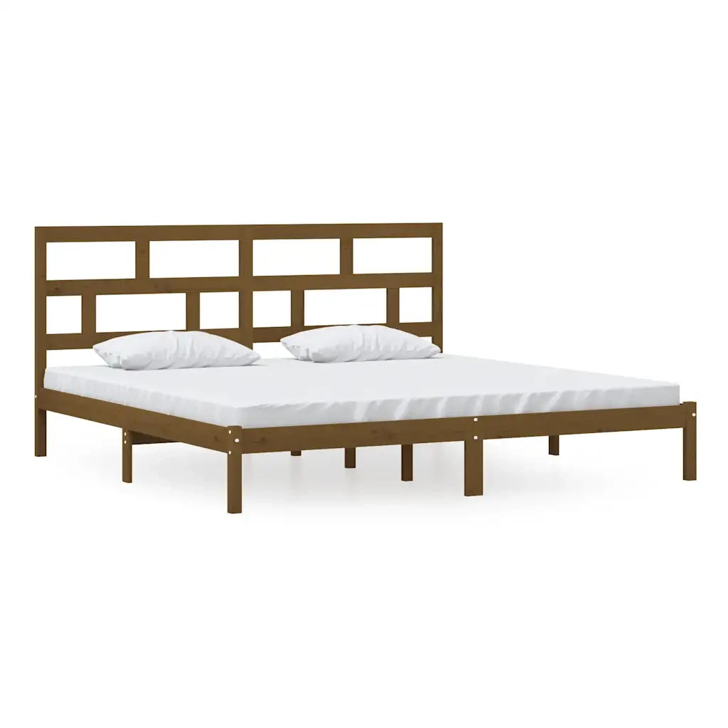 Giroletto-Struttura Letto Ambra senza Materasso in Legno di Pino 200x200 cm