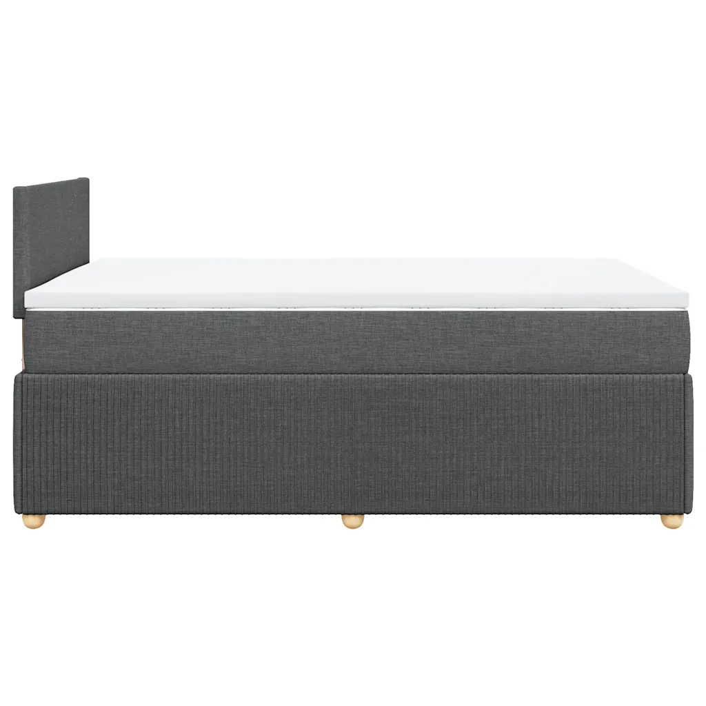 Giroletto a Molle con Materasso Grigio Scuro 120x200 cm Tessuto 3289717
