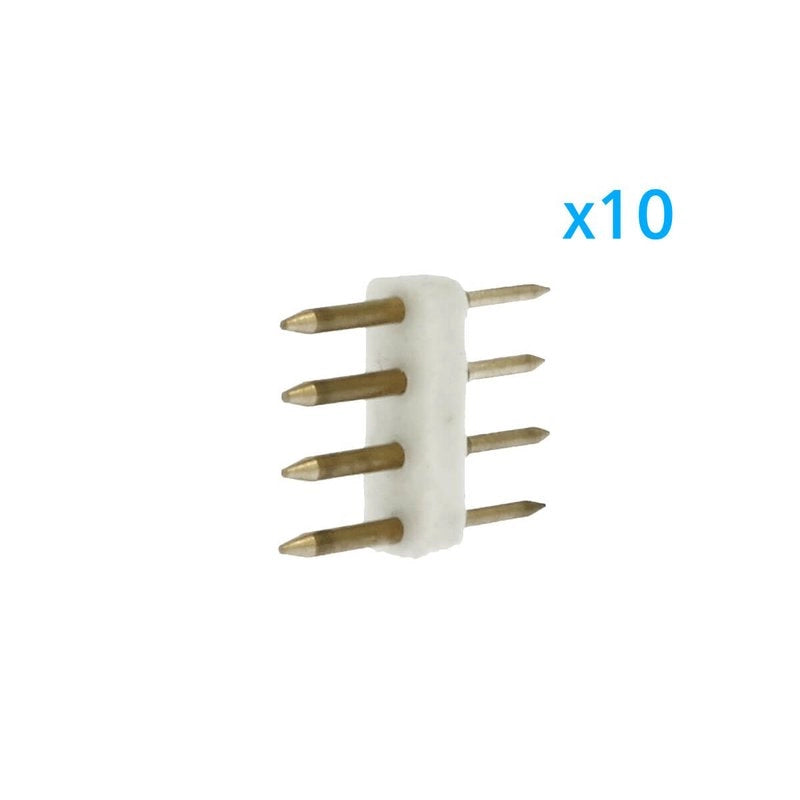 x10 Spine 4 Pin RGB 13 5mm per Bobine LED 220V Collegamento con Alimentatore
