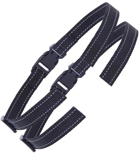 Collare per Cane Adattabile - Cintura in Nylon Rimpiazzabile - 2 Pezzi - Striscia Riflettente - Adatto per Cani Piccoli/Mediali/Grandi - Duraturo e Resistente agli Urto - Guinzaglio per Cani