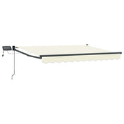 Tenda da Sole | Tenda retrattile manuale con LED Crema e Antracite 3 x 2,5 m