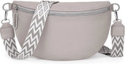 Borsa a tracolla per donna con cinturino da portare a corpo con pelle vegana tasca compatta per viaggi escursioni e uso quotidiano