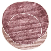 Tappeto per aree rosa in viscosa e lana con motivo geometrico 200 x 200 cm in stile moderno e glam.