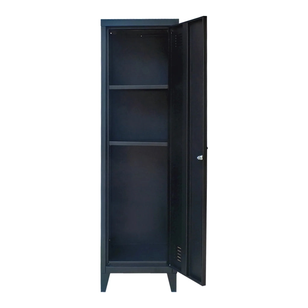 Armadietto in metallo con serratura 137 x 38 x 38 cm nero 03_0006361