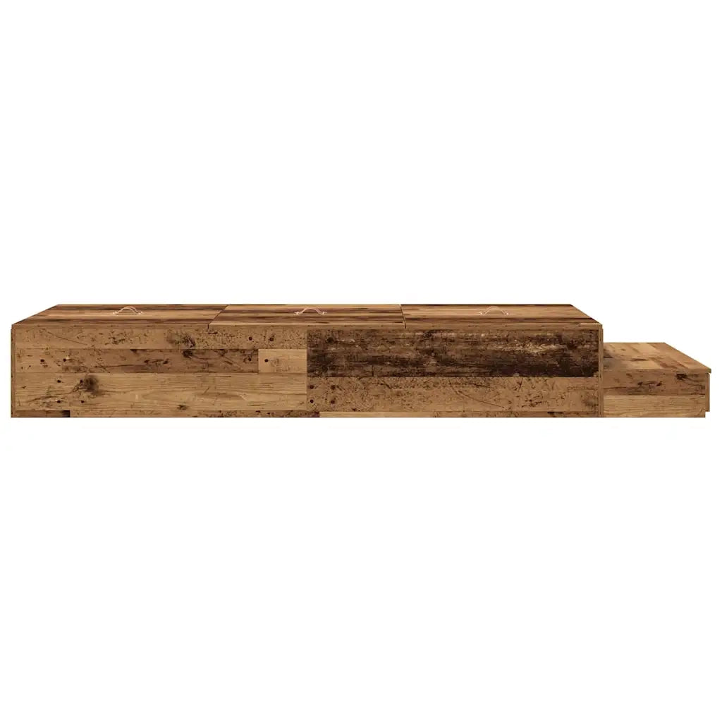 Struttura letto con contenitore Legno vecchio 75 cm 3335683