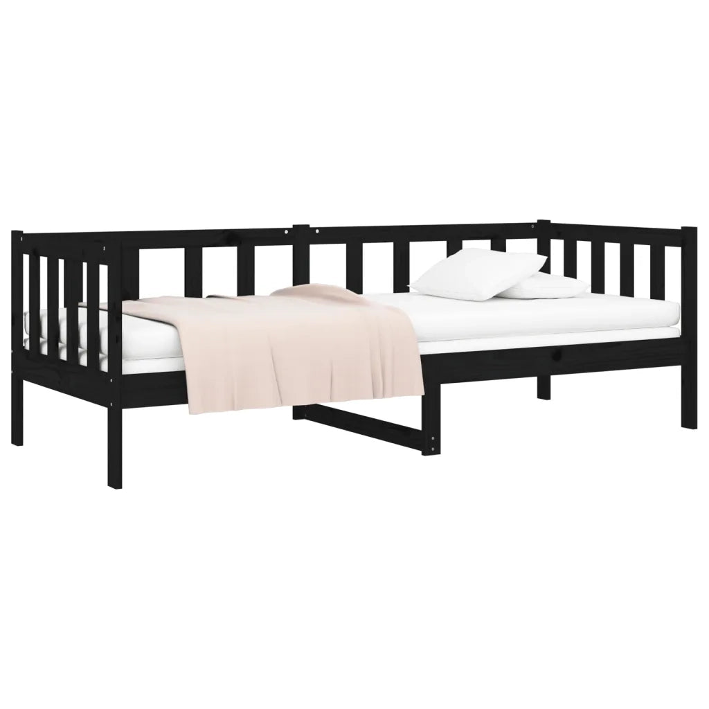 Dormeuse Nera 90x190 cm in Legno Massello di Pino 814648