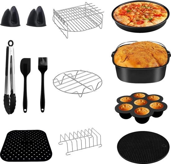 Accessori per frittoia senza olio a forma quadrata - 55 litri - compatibile con PRINCESS - materiale silicone BPA-free per Air Fryer