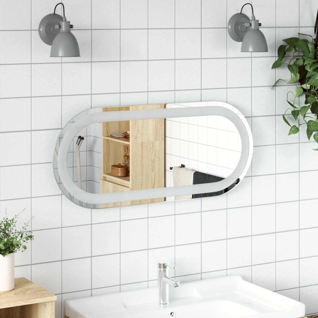 Specchio da bagno LED Trasparente 70 x 30 cm vetro temperato 42045852