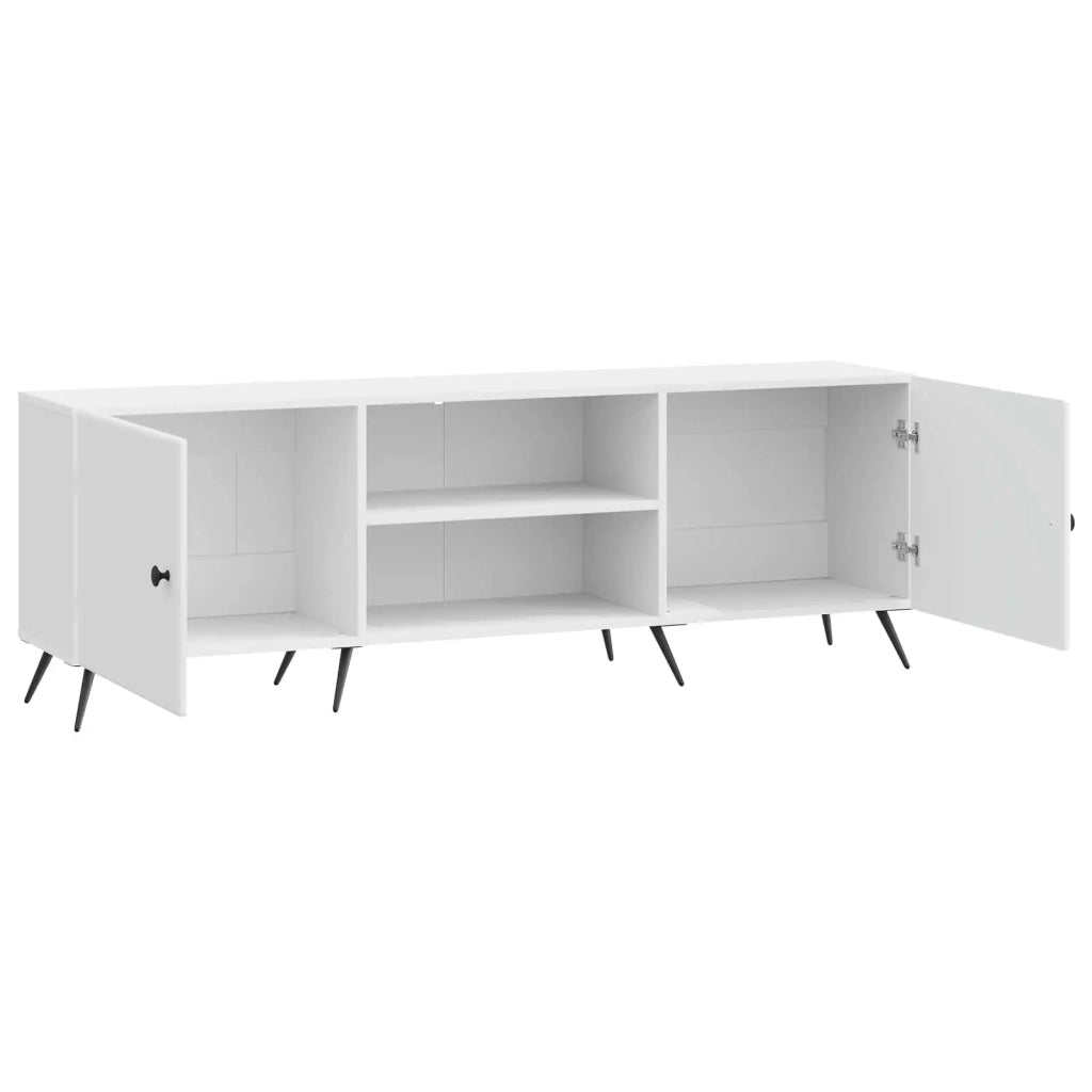 Mobile TV Bianco Lucido 150 x 31 x 50 cm Legno ingegnerizzato