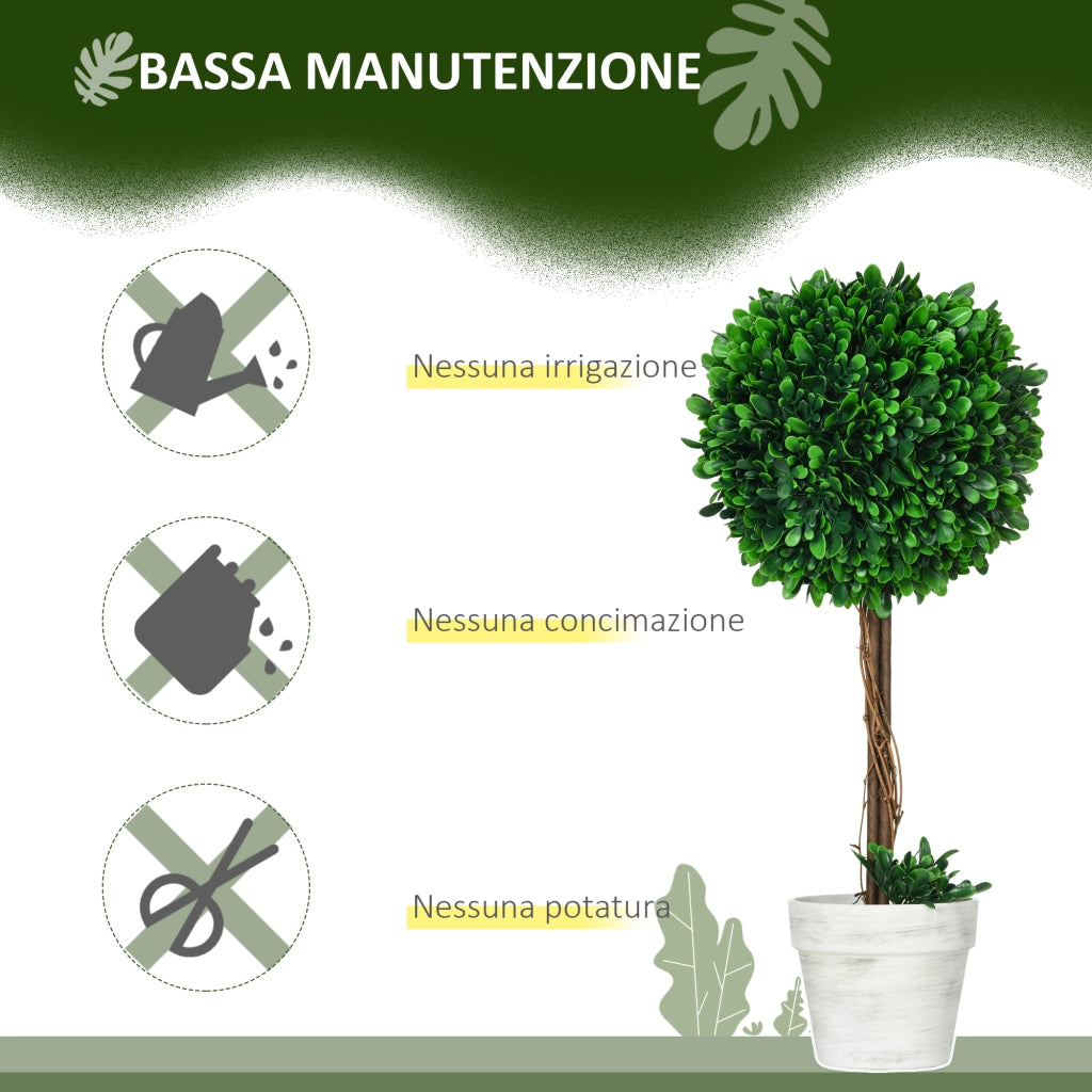 Set 2 Piante Finte Alberi di Bosso ¨C zephmum ¨C ?28x60cm