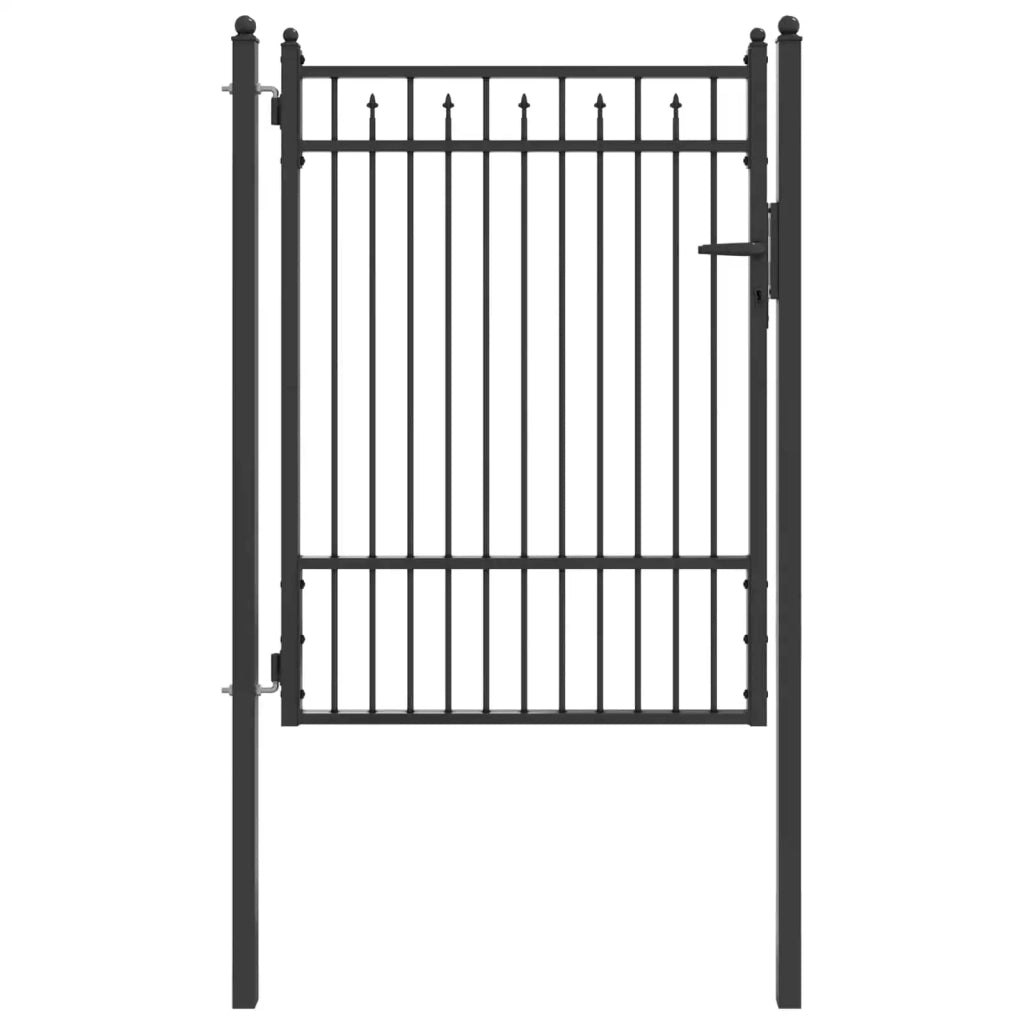Cancello per recinzione HORST 100 x 125 cm Metallo Nero 42034065