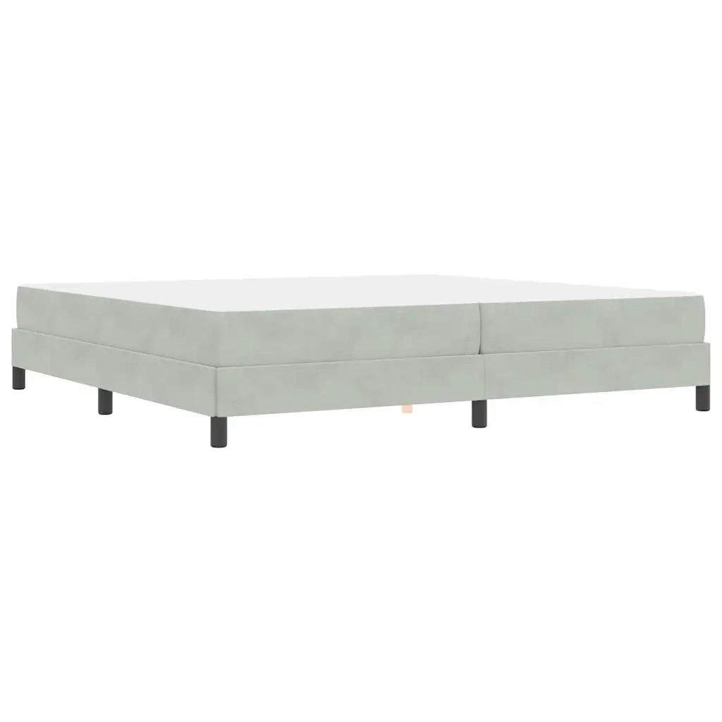 vidaXL Letto box spring con materasso Grigio chiaro 200 x 200 cm