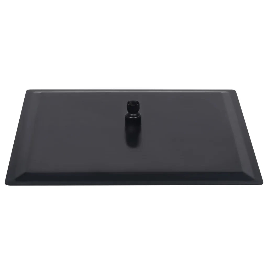 Testa Doccia a Pioggia in Acciaio Inox 50x50 cm Quadrata Nera 147699