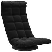 Sedia da Pavimento Girevole Nera in Velluto CFW8179828
