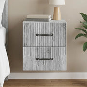 Mobiletto da notte a muro Grigio Sonoma 34,5 x 33 x 40 cm 898987