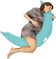 Cuscino per la gravidanza e l'allattamento per una buona notte di sonno con chiusura a zip nascosta Fili di velluto per il sostegno del corpo della madre e del bambino Letto per bambini riducibile e bumper