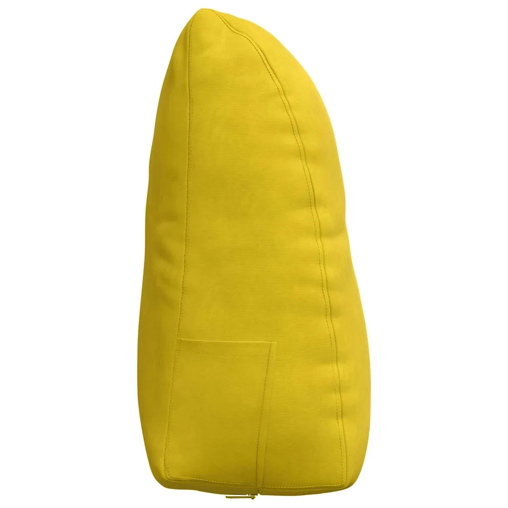 Cuscino per Schiena | Cuscino dorsale Giallo 60 x 24 x 50 cm Velluto