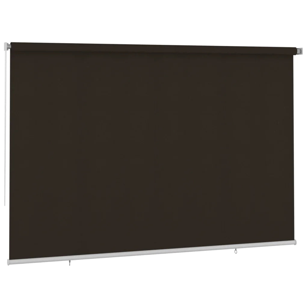 Tenda a Rullo per Esterni 350x230 cm Marrone HDPE 312989